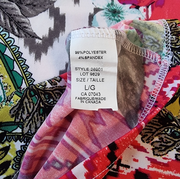 Erin Blair Abstract Floral Top With Unique Cut-out Neckline - Picture 6 of 7